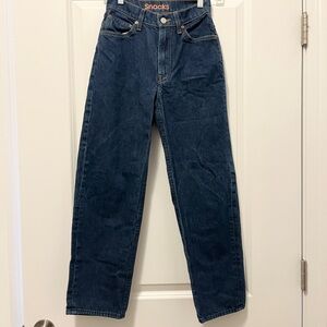 MOTHER Snack Double Stack Ankle Straight Leg Jeans - size 24